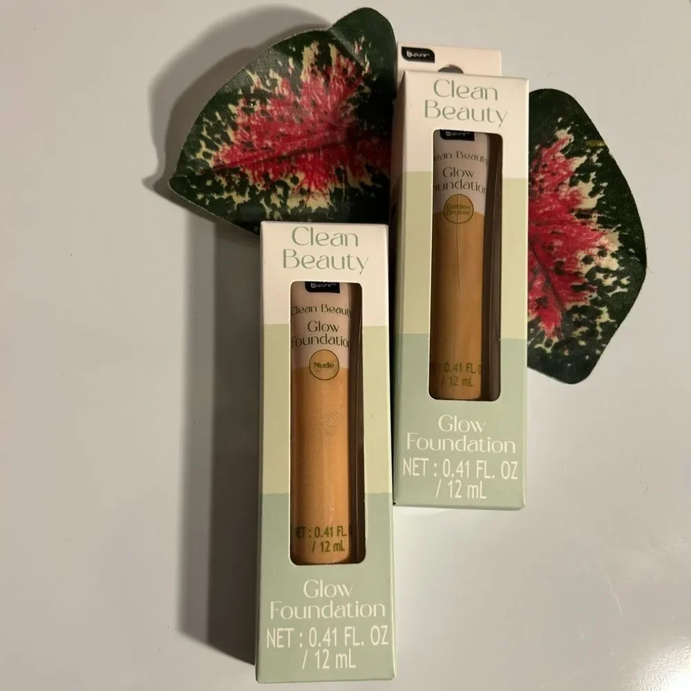 🛍️2X B-Pure Clean Beauty Glow Foundation Golden Bronze NET:0.41FL.OZ/12mL💥